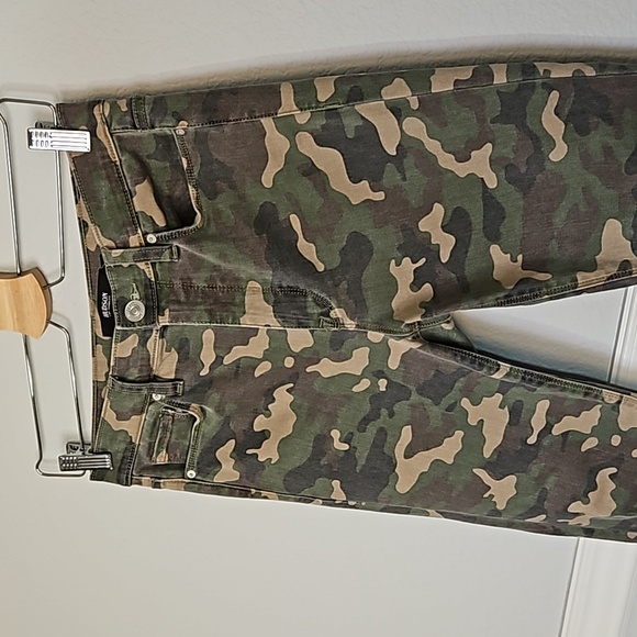 Hudson Los Angeles Barbara High Waist Skinny Ankle Jeans Camouflage 27 Raw Hem - Picture 7 of 11